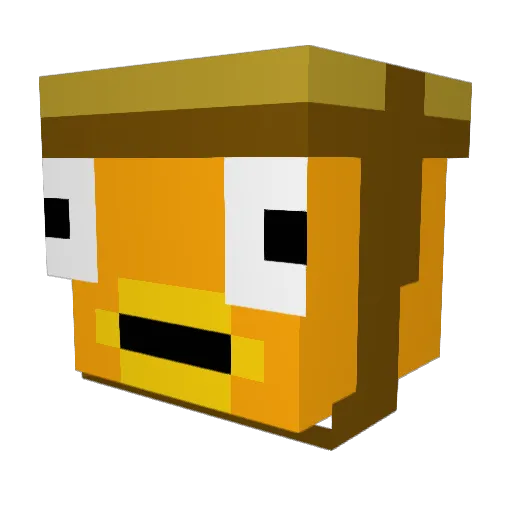 Juuqpp Minecraft avatar head, 3D render