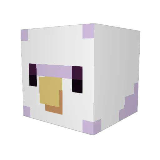 Juussswwwaaaaa Minecraft avatar head, 3D render