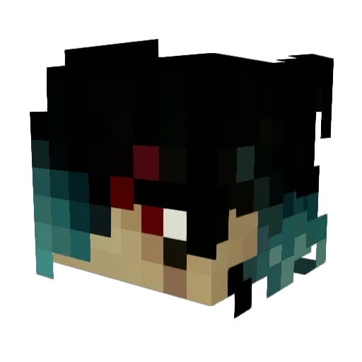 Juusst Minecraft avatar head, 3D render