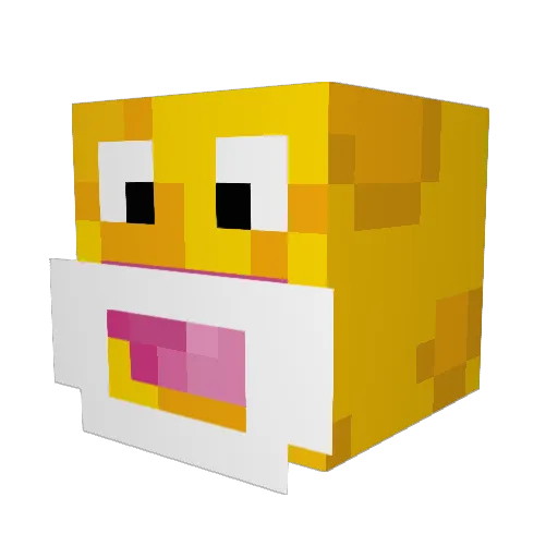 JuustoPoju Minecraft avatar head, 3D render