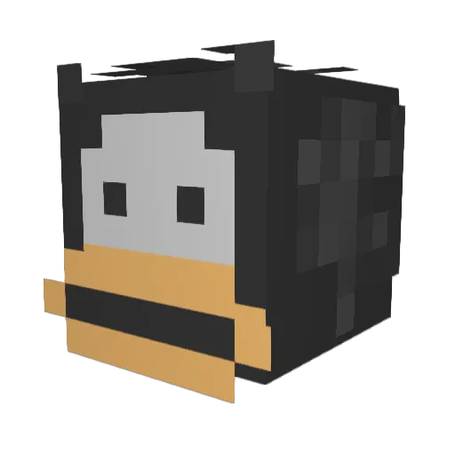 Juute Minecraft avatar head, 3D render