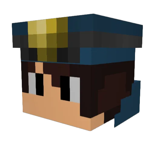 Juuuls Minecraft avatar head, 3D render