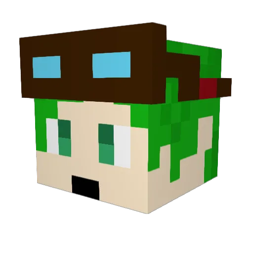 Juuun0 Minecraft avatar head, 3D render