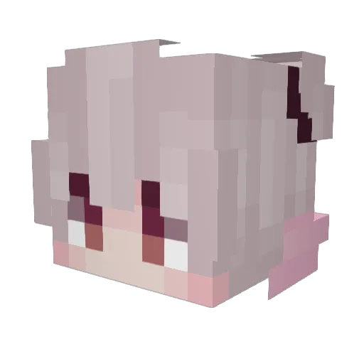 Juuunkie Minecraft avatar head, 3D render