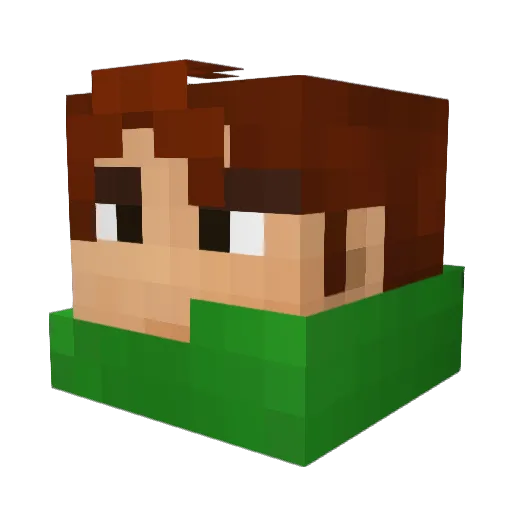 Juuuush Minecraft avatar head, 3D render