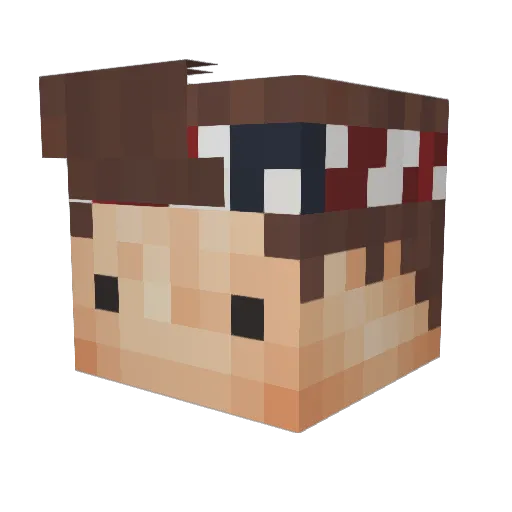 Juuux Minecraft avatar head, 3D render