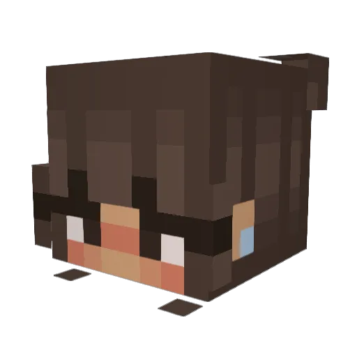Juuxd Minecraft avatar head, 3D render
