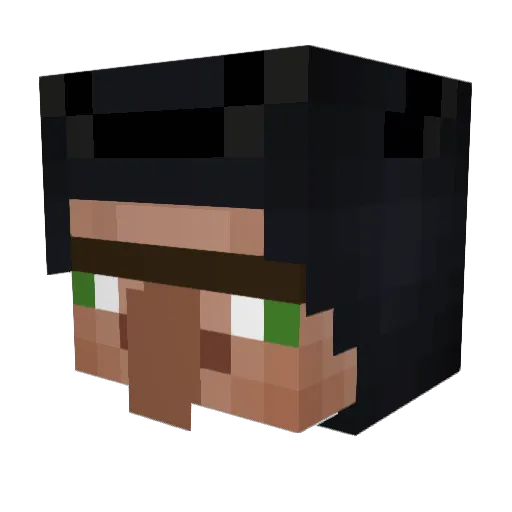 JuuzuoYT Minecraft avatar head, 3D render
