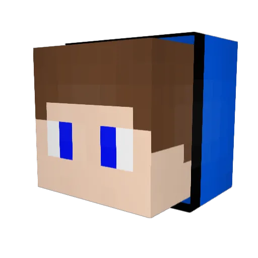Juvelinu Minecraft avatar head, 3D render