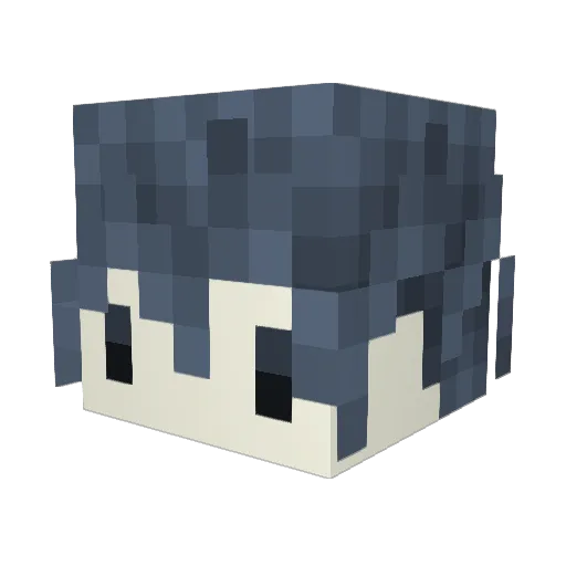 JuveniIe Minecraft avatar head, 3D render
