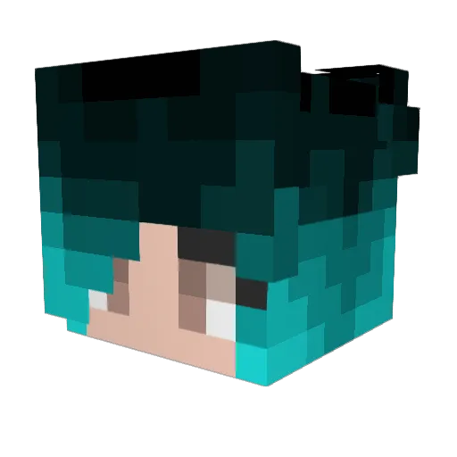 Juvia_Lockser12 Minecraft avatar head, 3D render