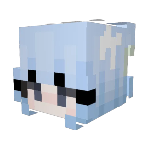 Juviya Minecraft avatar head, 3D render