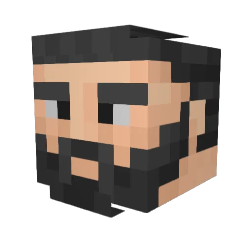 Juwu828 Minecraft avatar head, 3D render
