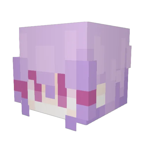 JuwuM Minecraft avatar head, 3D render