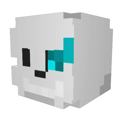Juwuchu Minecraft avatar head, 3D render