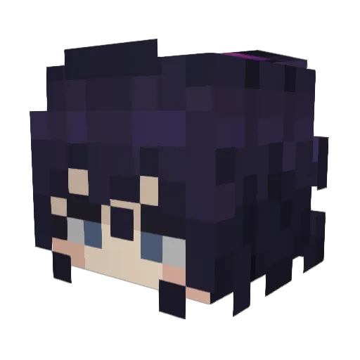 Juwugo Minecraft avatar head, 3D render