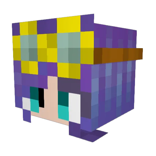 Juxiau Minecraft avatar head, 3D render