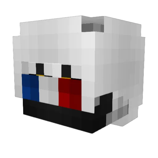 Juxiq Minecraft avatar head, 3D render