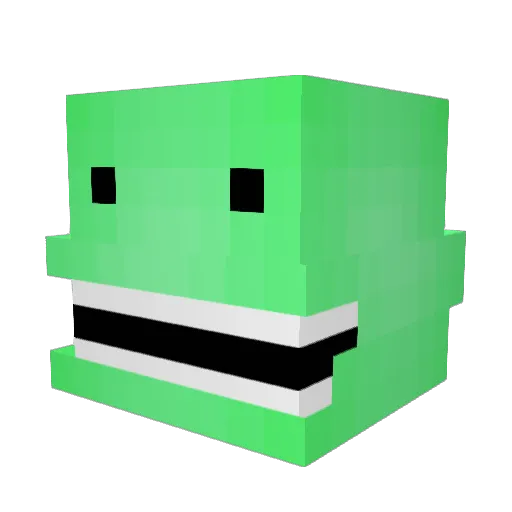 Juxndixs Minecraft avatar head, 3D render