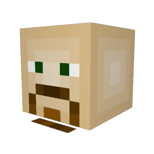 Juxt7n Minecraft avatar head, 3D render