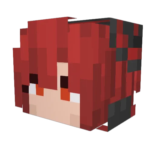 JuyamaNG Minecraft avatar head, 3D render