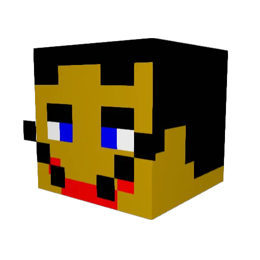 Juzamdjinn Minecraft avatar head, 3D render