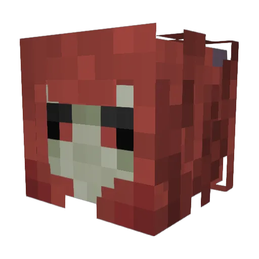 Juzip Minecraft avatar head, 3D render