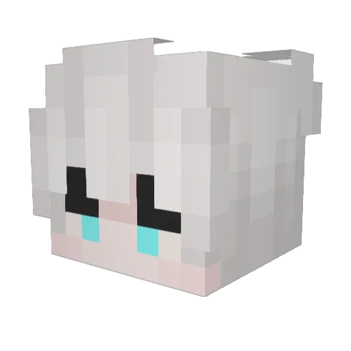Juzoflix Minecraft avatar head, 3D render