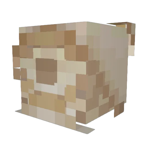 Juzoooo Minecraft avatar head, 3D render