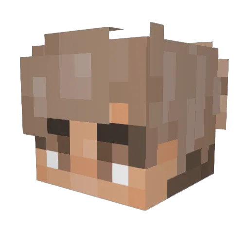 JuztFiire_ Minecraft avatar head, 3D render
