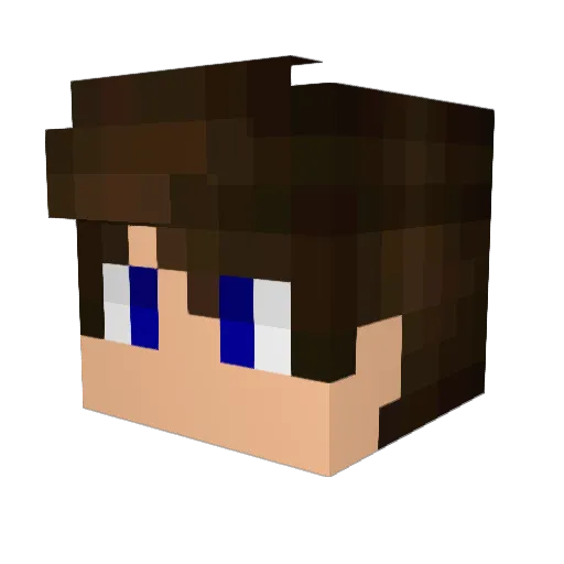 JuztLev Minecraft avatar head, 3D render