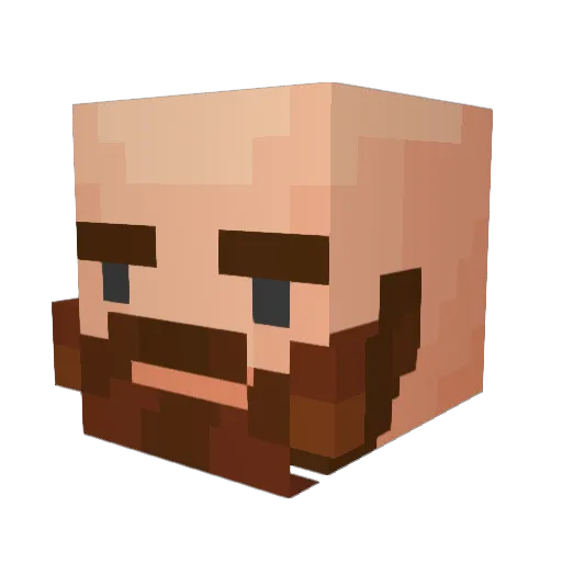 Juzzah Minecraft avatar head, 3D render