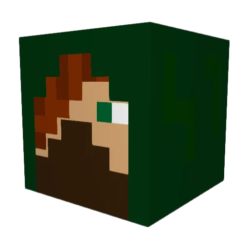 Juzzepi Minecraft avatar head, 3D render