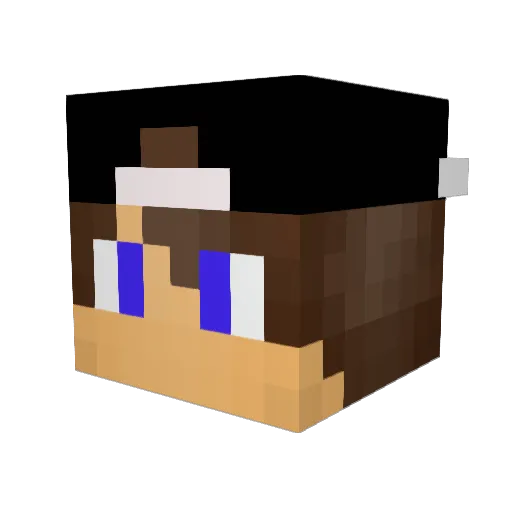 JvMatt0s Minecraft avatar head, 3D render