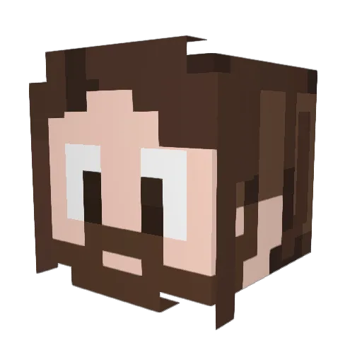Jv_9805 Minecraft avatar head, 3D render