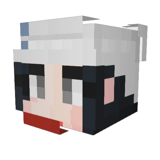 Jvcki_Wai Minecraft avatar head, 3D render