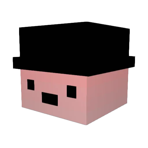 Jvenis Minecraft avatar head, 3D render