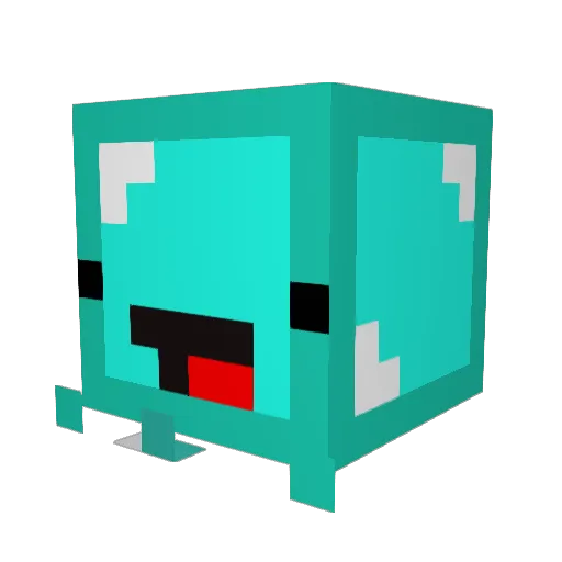 Jverds Minecraft avatar head, 3D render