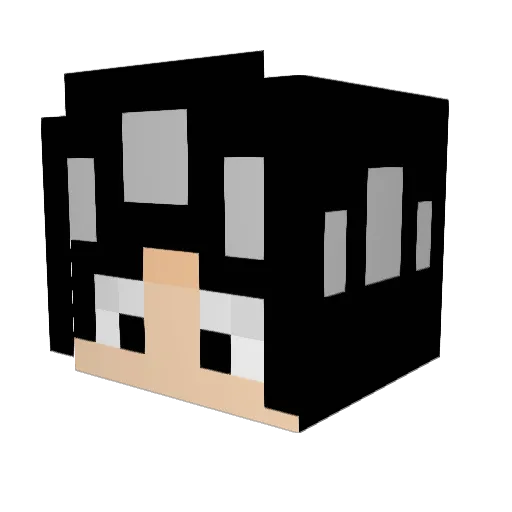 Jvhnn Minecraft avatar head, 3D render