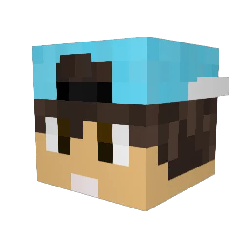 JviciadoR Minecraft avatar head, 3D render