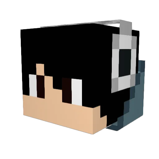 JvinnyD Minecraft avatar head, 3D render