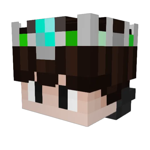 Jvmwl Minecraft avatar head, 3D render
