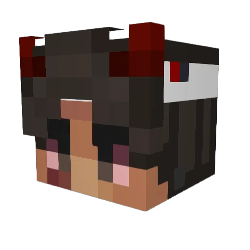 Jvnkoo Minecraft avatar head, 3D render