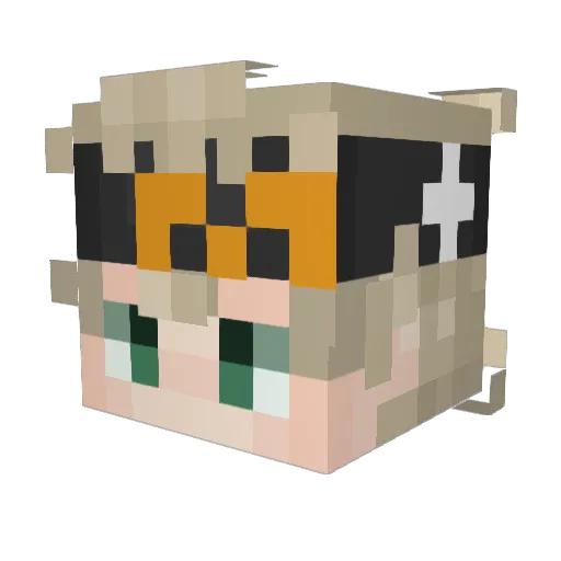 Jvoort Minecraft avatar head, 3D render