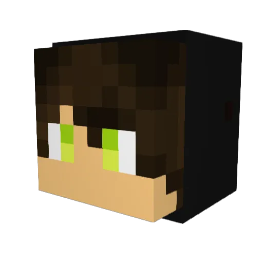 JvstAkira Minecraft avatar head, 3D render
