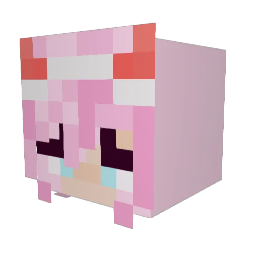 JvstBluez Minecraft avatar head, 3D render
