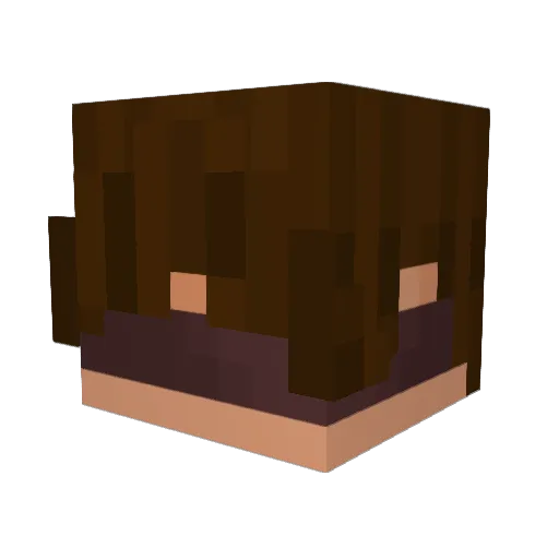 JvstC Minecraft avatar head, 3D render