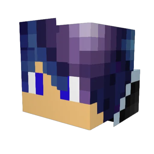 JvstPlay Minecraft avatar head, 3D render