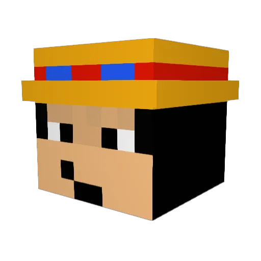 JvstTry_TwTV Minecraft avatar head, 3D render