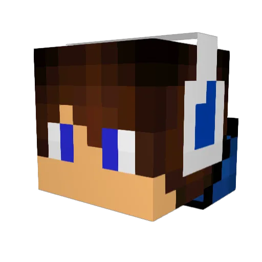Jvtl Minecraft avatar head, 3D render